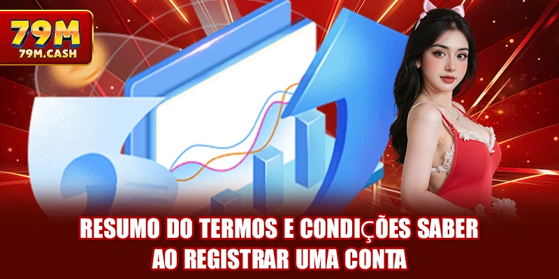 Resumo do Termos e Condições saber ao registrar uma conta